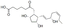 7-[(1R,2S,3R,5S)-3,5-dihydroxy-2-[(1E,3S,5Z)-3-hydroxyocta-1,5-dienyl] cyclopentyl]-6-oxo-heptanoic acid Struktur