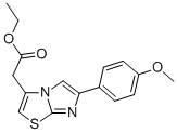 6-(4-Methoxyphenyl)imidazo[2,1-b]thiazole-3-acetic acid ethyl ester Struktur