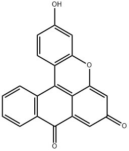 3-Hydroxynaphtho[3,2,1-kl]xanthene-7,9-dione Struktur