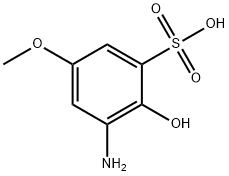 2-hydroxy-3-amino-5-methoxybenzenesulfonic acid Struktur