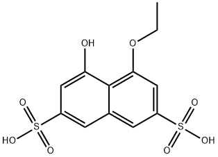 4-ethoxy-5-hydroxynaphthalene-2,7-disulphonic acid Struktur