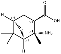 Bicyclo[3.1.1]heptane-3-carboxylic acid, 2-amino-2,6,6-trimethyl-, Struktur