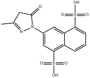 3-(3-methyl-5-oxo-2H-pyrazol-1(5H)-yl)naphthalene-1,5-disulfonic acid Struktur