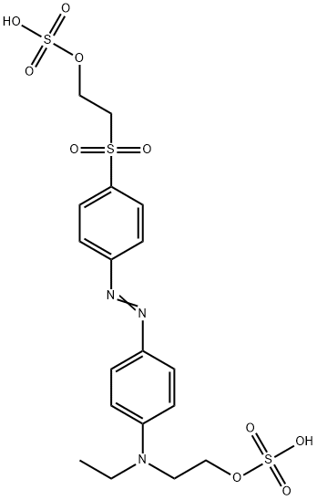 Sulfuric acid hydrogen 2-[[4-[[4-[ethyl[2-(sulfooxy)ethyl]amino]phenyl]azo]phenyl]sulfonyl]ethyl ester Struktur