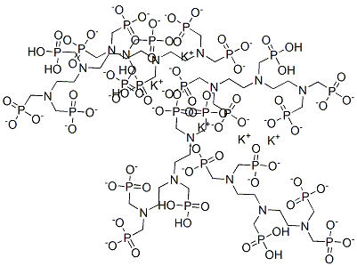 pentapotassium pentahydrogen [[bis[2-[bis(phosphonatomethyl)amino]ethyl]amino]methyl]phosphonate Struktur