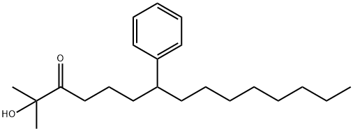 2-hydroxy-2-methyl-7-phenylpentadecan-3-one Struktur