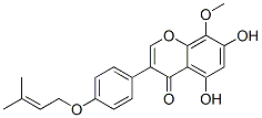 5,7-Dihydroxy-8-methoxy-3-[4-[(3-methyl-2-butenyl)oxy]phenyl]-4H-1-benzopyran-4-one Struktur