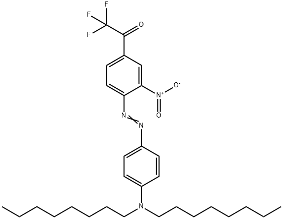 4'-Dioctylamino-2-nitro-4-trifluoroacetylazobenzene Struktur