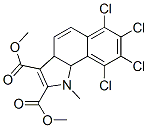 6,7,8,9-Tetrachloro-3a,9b-dihydro-1-methyl-1H-benz[g]indole-2,3-dicarboxylic acid dimethyl ester Struktur