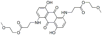 bis(2-methoxyethyl) N,N'-(9,10-dihydro-4,8-dihydroxy-9,10-dioxo-1,5-anthracenediyl)bis-beta-alaninate Struktur