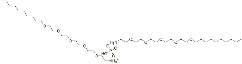 Phosphoric acid 3,6,9,12,15-pentaoxapentacosan-1-yldiammonium salt Struktur