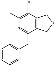 4-benzyl-1,3-dihydro-6-methylfuro[3,4-c]pyridin-7-ol Struktur