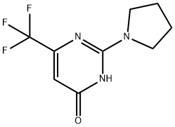 2-PYRROLIDIN-1-YL-6-TRIFLUOROMETHYL-PYRIMIDIN-4-OL Struktur