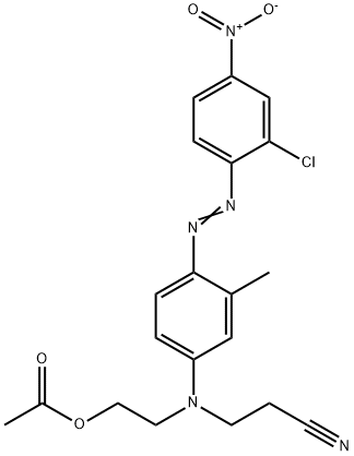 2-[4-[(2-chloro-4-nitrophenyl)azo]-N-(2-cyanoethyl)-3-methylanilino]ethyl acetate Struktur