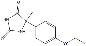 5-(p-ethoxyphenyl)-5-methyl-hydantoi Struktur