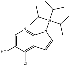 1H-Pyrrolo[2,3-b]pyridin-5-ol, 4-chloro-1-[tris(1-methylethyl)silyl]- Struktur