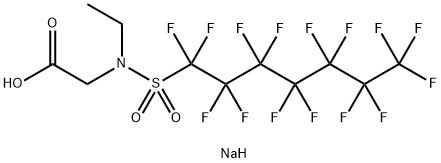 sodium N-ethyl-N-[(pentadecafluoroheptyl)sulphonyl]glycinate Struktur