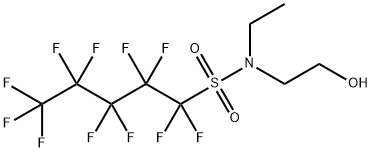 N-ethyl-1,1,2,2,3,3,4,4,5,5,5-undecafluoro-N-(2-hydroxyethyl)pentane-1-sulphonamide Struktur