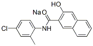 sodium N-(4-chloro-2-methylphenyl)-3-hydroxynaphthalene-2-carboxamidate Struktur