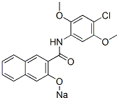 N-(4-Chloro-2,5-dimethoxyphenyl)-3-sodiooxy-2-naphthalenecarboxamide Struktur