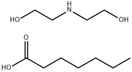 bis(2-hydroxyethyl)ammonium heptanoate Struktur