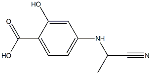 Benzoic acid, 4-[(1-cyanoethyl)amino]-2-hydroxy-, (+)- (9CI) Struktur