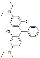 3-chloro-4-[(2-chloro-4-diethylamino-phenyl)-phenyl-methyl]-N,N-diethy l-aniline Struktur