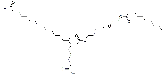 Decanoic acid, mixed diesters with octanoic acid and triethylene glycol Struktur