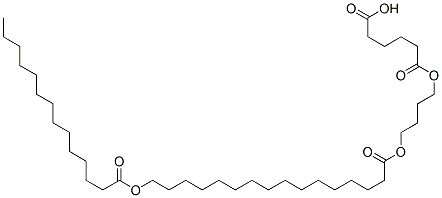 Hexanedioic acid,polymer with 1,3-butanediol,mixed esters with myristic acid and palmitic acid Struktur