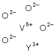 Vanadium yttrium oxide (VYO4), europium-doped Struktur