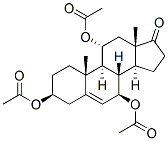 Androst-5-en-17-one, 3,7,11-tris(acetyloxy)-, (3beta,7beta,11alpha)- (9CI) Struktur