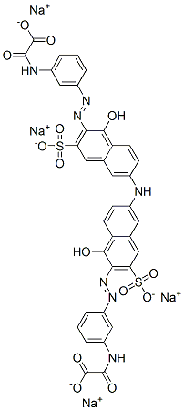 tetrasodium 2,2'-[iminobis[(1-hydroxy-3-sulphonato-6,2-naphthalenediyl)azo-3,1-phenyleneimino]]bis(2-oxoacetate) Struktur