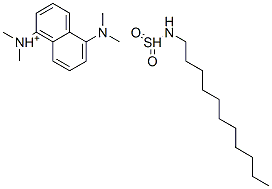 1-(5-dimethylaminonaphthalene 1-sulfonamido)decane-10-trimethylammonium Struktur