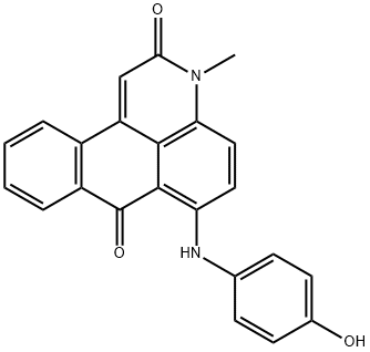 6-[(4-Hydroxyphenyl)amino]-3-methyl-3H-dibenz[f,ij]isoquinoline-2,7-dione Struktur