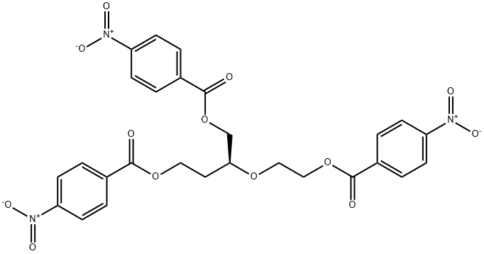 1,4-Butanediol, 2-2-(4-nitrobenzoyl)oxyethoxy-, bis(4-nitrobenzoate) (ester), (S)- Struktur