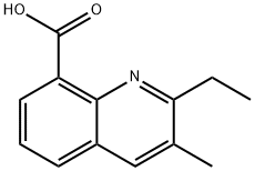 2-Ethyl-3-methylquinoline-8-carboxylicacid Struktur