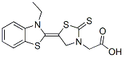 2-Thioxo-5-[3-ethylbenzothiazole-2(3H)-ylidene]-3-thiazolidineacetic acid Struktur