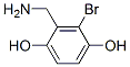 1,4-Benzenediol, 2-(aminomethyl)-3-bromo- (9CI) Struktur