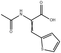 2-(Acetylamino)-3-(2-thienyl)-2-propenoicacid Struktur