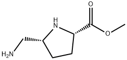 L-Proline, 5-(aminomethyl)-, methyl ester, (5R)- (9CI) Struktur