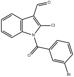 1-(3-broMobenzoyl)-2-chloro-1H-indole-3-carbaldehyde Struktur