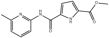 1H-Pyrrole-2-carboxylicacid,5-[[(6-methyl-2-pyridinyl)amino]carbonyl]-,methyl Struktur