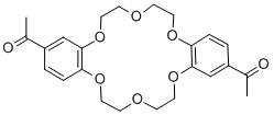 4',4''(5'')-DIACETYLDIBENZO-18-CROWN-6 Struktur