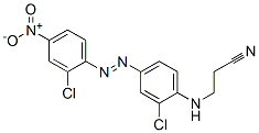 3-[[2-chloro-4-[(2-chloro-4-nitrophenyl)azo]phenyl]amino]propiononitrile Struktur