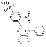 sodium 3-nitro-4-[[1-(phenylcarbamoyl)acetonyl]azo]benzenesulphonate Struktur