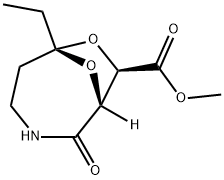 7,9-Dioxa-3-azabicyclo[4.2.1]nonane-8-carboxylicacid,6-ethyl-2-oxo-,methylester,(1R,6S,8R)-(9CI) Struktur