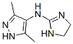 1H-Pyrazol-4-amine,  N-(4,5-dihydro-1H-imidazol-2-yl)-3,5-dimethyl- Struktur