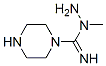 1-Piperazinecarboximidicacid,N-methyl-,hydrazide(9CI) Struktur