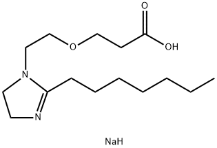 sodium 3-[2-(2-heptyl-4,5-dihydro-1H-imidazol-1-yl)ethoxy]propionate Struktur