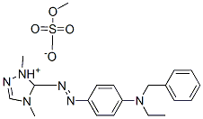 5-[[4-[benzylethylamino]phenyl]azo]-1,4-dimethyl-1H-1,2,4-triazolium methyl sulphate Struktur